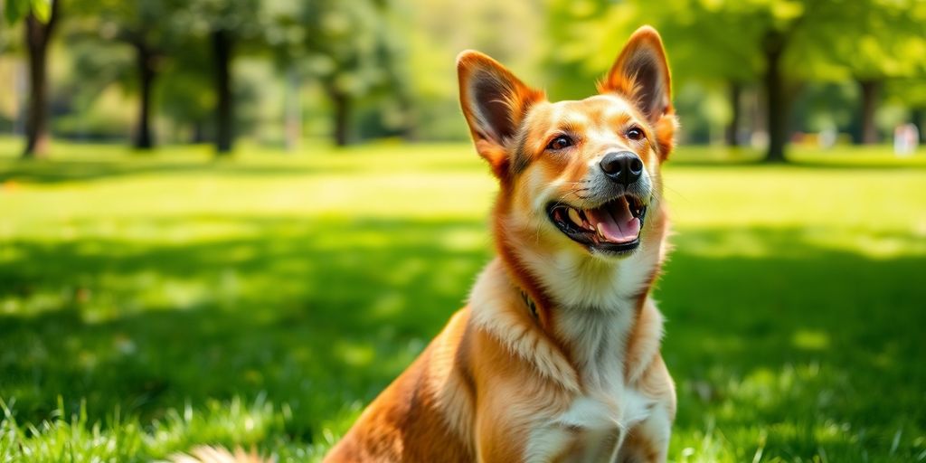 Dog and owner training in a park