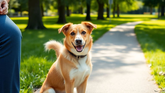 Dog and owner training in a park