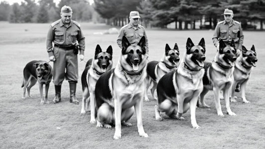 War dogs training at Fort Robinson in 1942.
