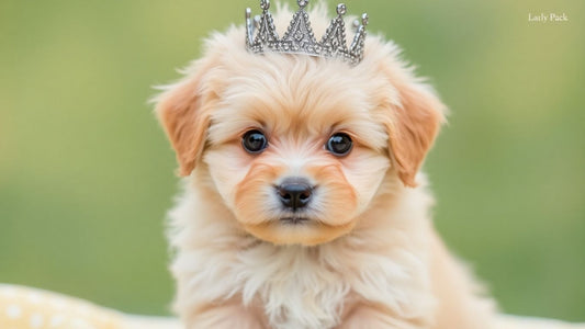 Cute puppy wearing a crown, Fraser Coast's cutest.