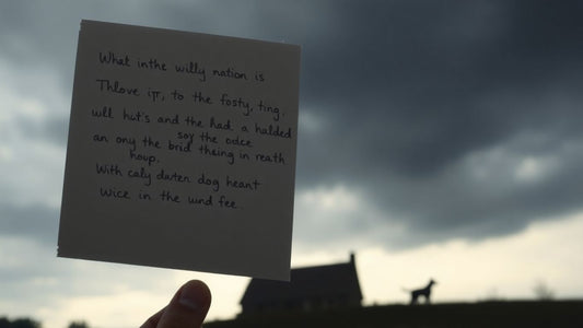 Angry note about barking dogs outside a house.