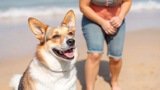 Dog and owner training on Tamarama beach
