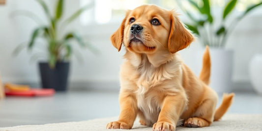 Puppy enthusiastically learning at Sydney school.