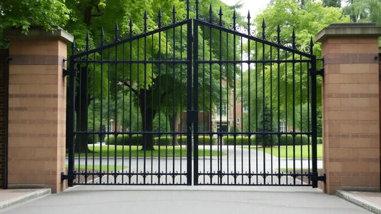 Melbourne High School gates closed to public access.