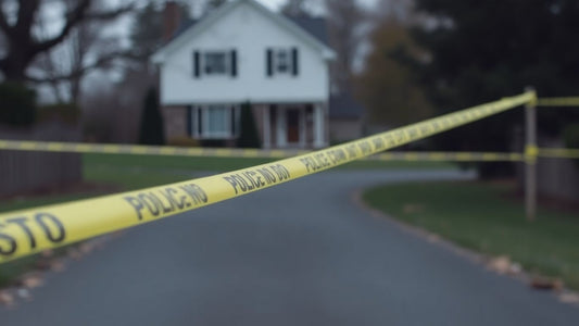 Police cordon at a residential property.